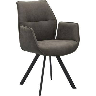 Eetkamerstoel Jaël met arm Grey