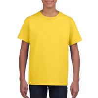 Geel basic t-shirt met ronde hals - kinderen - unisex - katoen - 145 grams - gele shirts