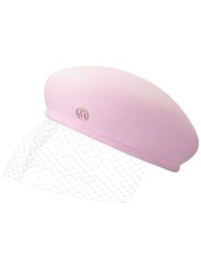 Maison Michel chapeau New Bonnie Veil en laine - Rose