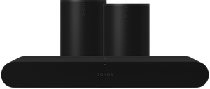 Sonos Ray Zwart + 2x Era 100 Zwart