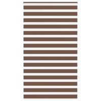 VidaXL Zebra rolgordijn 125x200 cm stofbreedte 120,9cm polyester bruin