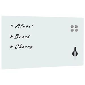 VidaXL Magneetbord wandmontage 120x60 cm glas