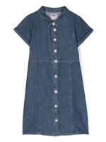 Levi's Kids robe boutonnée en jean à manches courtes - Bleu