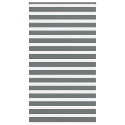 VidaXL Zebra rolgordijn 135x200 cm stofbreedte 130,9 cm donkergrijs
