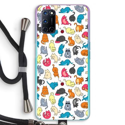 Kleurrijke katten: Oppo A72 Transparant Hoesje met koord