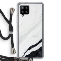 Elegante marmer: Samsung Galaxy A42 5G Transparant Hoesje met koord