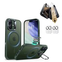 iPhone 17 Bundle Classic Hybrid Magnetic Case (Camera Control, Stash Stand) and Armorite Pro Screen Protector - Frosted Green - thumbnail