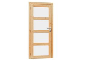 Glasdeur 4-ruits 90x201 cm - Blank- - Hout- Woodvision