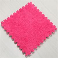 2 stuks woonkamer slaapkamer kinderen kinderen zachte tapijt magie patchwork puzzel Splice hoofden klimmen baby mat 30x30cm (Rose rood)