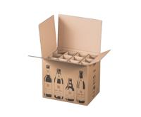 Flesverzenddoos voor 12 bierflessen 355 x 255 x 288 mm | 5 stuks
