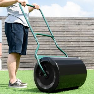 60L Gazonwals Duw / Trek / Sleep Roller Tuin met U-vormige Handgreep Afneembare Afvoerplug Dia.40CM