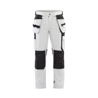 Blåkläder Schildersbroek met 4-weg stretch 10791645 | Wit/Donkergrijs | Maat 54 - 7330509743430