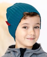 Ribbed-Knit Beanie Cyan