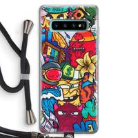 No Rules: Samsung Galaxy S10 Plus Transparant Hoesje met koord