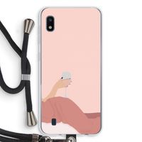 Wine: Samsung Galaxy A10 Transparant Hoesje met koord