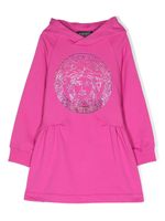 Versace Kids robe strassée à capuche - Rose - thumbnail