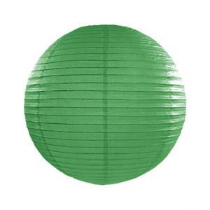 Luxe bol lampion donker groen 25 cm