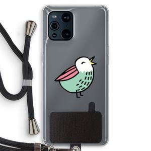 Birdy: Oppo Find X3 Transparant Hoesje met koord
