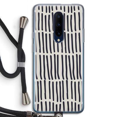 Moroccan stripes: OnePlus 7 Pro Transparant Hoesje met koord
