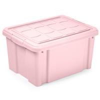 Multi Storage Opslagbox met deksel - roze - 16 liter - 40 x 30 x 21 cm - kunststof Multi Storage Opslagbox met deksel - roze - 16 liter - 40 x 30 x 21 cm - kunststof