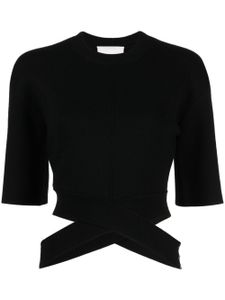 3.1 Phillip Lim haut crop à découpes - Noir