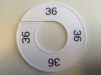 Maatring 9cm wit/zwart 36