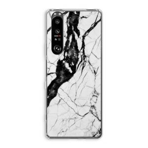 Witte marmer 2: Sony Xperia 1 III Transparant Hoesje