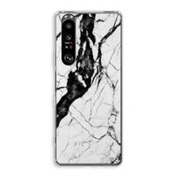 Witte marmer 2: Sony Xperia 1 III Transparant Hoesje