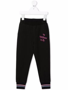 Monnalisa pantalon de jogging à logo imprimé - Noir