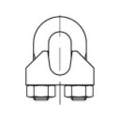 Kabelklem 5 mm M5 RVS A2 TOOLCRAFT 1061713 50 stuk(s)
