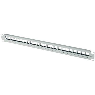Telegärtner 100021496 24 poorten Netwerkpatchpaneel 483 mm (19) CAT 6A 1 HE Grijs-wit (RAL 7035) Niet ingericht
