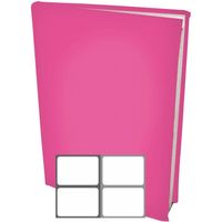 Rekbare Boekenkaften A4 - Roze - 6 stuks inclusief grijze labels - thumbnail
