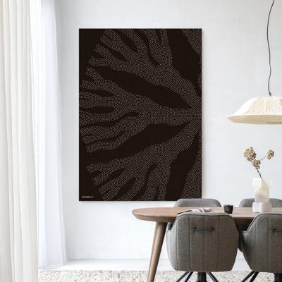 Urban Cotton Wandkleed 'Circle Dark' 145 x 190cm in Frame - black