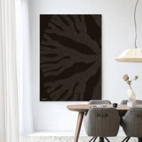 Urban Cotton Wandkleed 'Circle Dark' 145 x 190cm in Frame - black