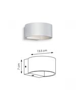 Wandlamp Lounge 13.5/13.5/7cm, Zilver, Muurlamp gemaakt van Aluminium, LED geïntegreerd, 6W 3000K 520lm, wandlamp geschikt voor woonkamer, slaapkamer - thumbnail