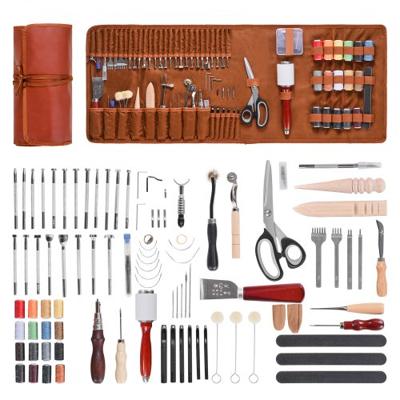 VEVOR Leerbewerkingsgereedschap 92 stuks Embossinggereedschap Ponsgereedschap Naaiwerk