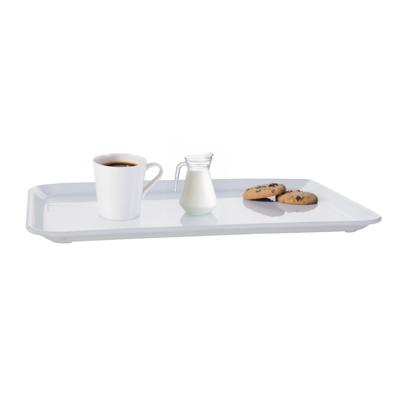 Plat Horeca dienblad in het wit - kunststof - 28 x 19 cm - Serveerbladen