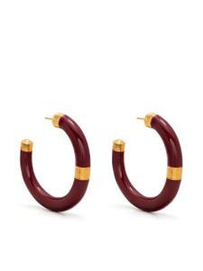 Aurelie Bidermann boucles d'oreilles à modèle bicolore - Rouge