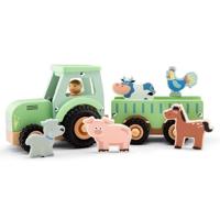 New Classic Toys Tractor met aanhanger en 5 dieren