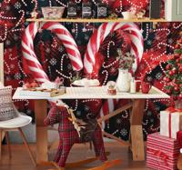 Woonkamer Snoep kerst fotobehang