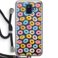 Pink donuts: Samsung Galaxy A6 (2018) Transparant Hoesje met koord