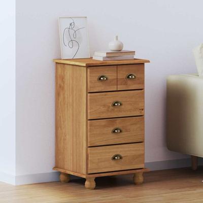 Ladekast ASKIM Bruin 45.8 x 40 x 79 cm Massief grenenhout