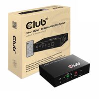 Club 3D 3 - 1 HDMI Switch 8K 60Hz / 4K 120Hz hdmi switch - thumbnail