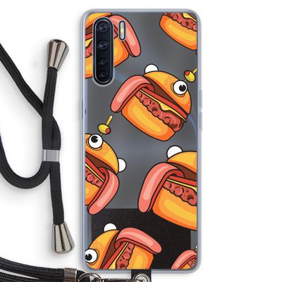 Hamburger: Oppo A91 Transparant Hoesje met koord
