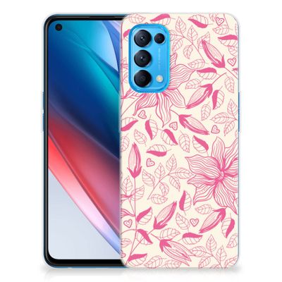 OPPO Find X3 Lite | Reno5 5G TPU Case Pink Flowers