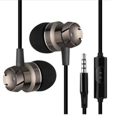 3.5 mm bedrade koptelefoon handsfree headset in ear oortelefoon oordopjes met microfoon voor Xiaomi telefoon MP3 speler laptop (zwart grijs)