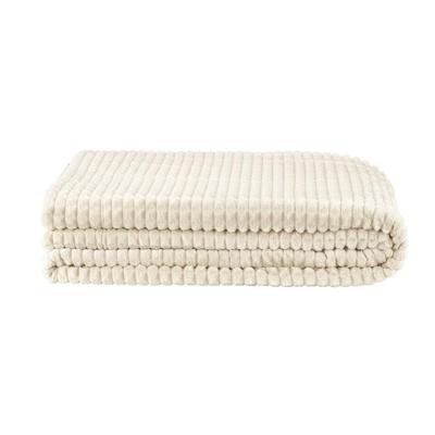 Leen Bakker - Plaid Kyra XXL - 240x220 Cm - Polyester/Fleece - Beige