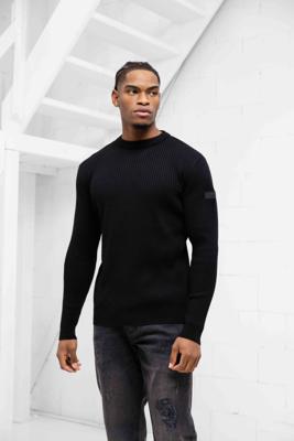 Malelions Rib Knitted Sweater Heren Zwart - Maat XS - Kleur: Zwart | Soccerfanshop