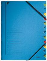 Leitz bureau sorteermap, karton, ft A4, 12 tabs, blauw Leitz bureau sorteermap, karton, ft A4, 12 tabs, blauw