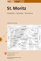 Wandelkaart - Topografische kaart 1257 St. Moritz | Swisstopo - thumbnail